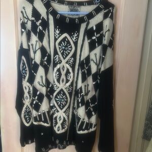 Chic Black and White Sweater